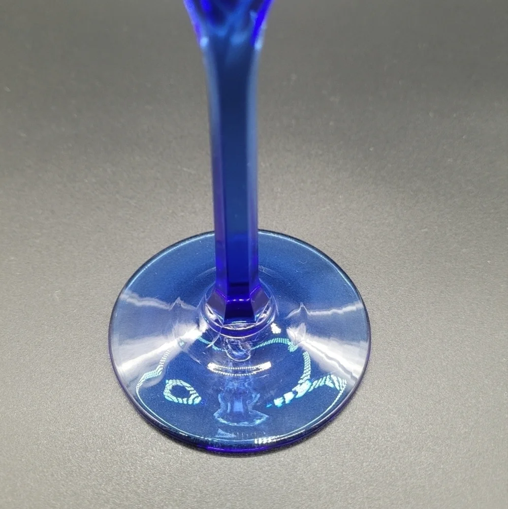 Vintage Blue Libbey Domaine Champagne Glass Flute (Replacement)​​​